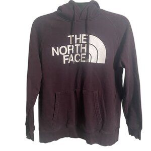 The North Face Hoodie Women Burgundy Half Dome Pullover Logo Size M